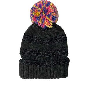 INC Chenille Striped Multi-Pom Beanie (444)